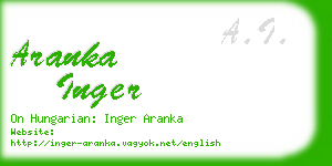 aranka inger business card